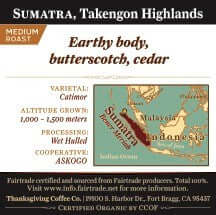 Sumatra - Takengon Highlands, Very Dark Roast