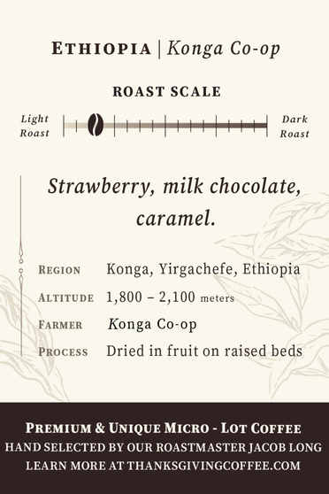 Roastmaster's Select Ethiopia Konga Co-op coffee bag