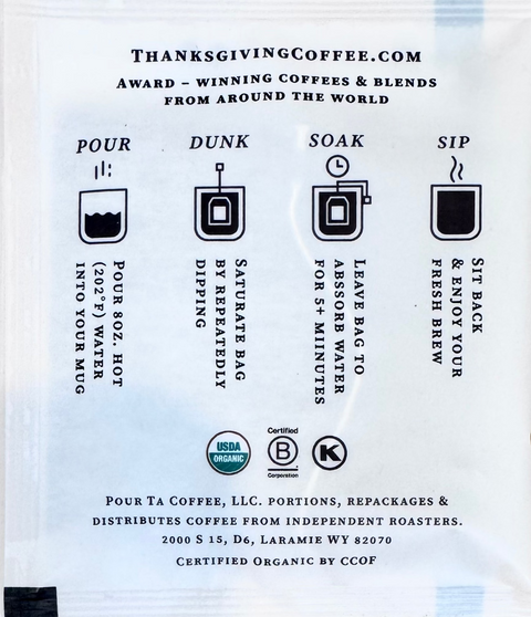 SongBird Colombian Pour Ta Pour Over Packet